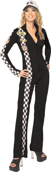 Sexy Black Car Racer Suit - Click Image to Close