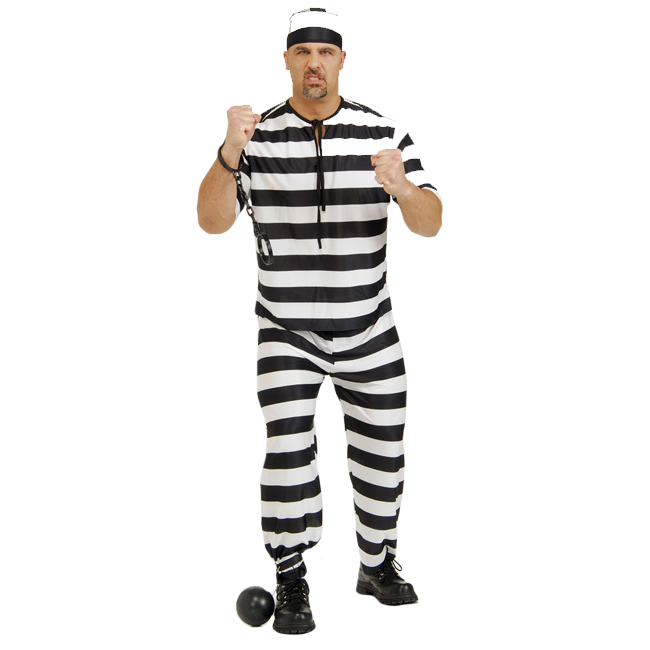 Prisoner Man Adult Costume - Click Image to Close