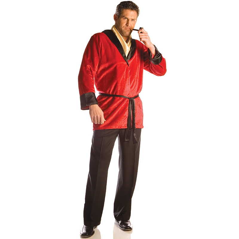 Smoking Jacket Mens Adult Costume - Click Image to Close