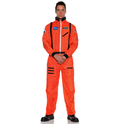 Orange Astronaut Suit Adult Costume - Click Image to Close