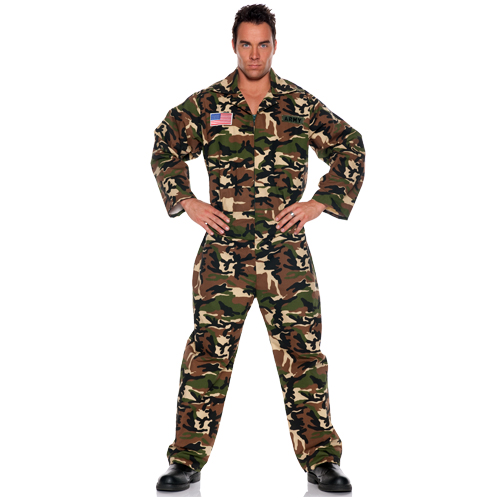 Army Jumpsuit Military Adult Costume