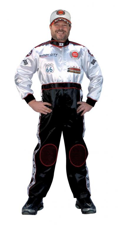 Black Racing Suit Adult Costume - Click Image to Close