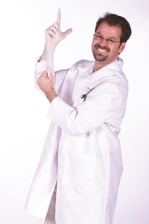 Lab Coat Harry Fingerman Adult Costume - Click Image to Close