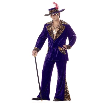 Pimp Adult Costume Purple - Click Image to Close