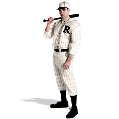 Old Tyme Baseball Player Adult Plus Size Costume - Click Image to Close