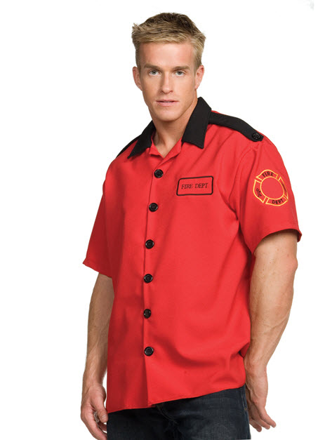 Fireman Shirt Adult Costume