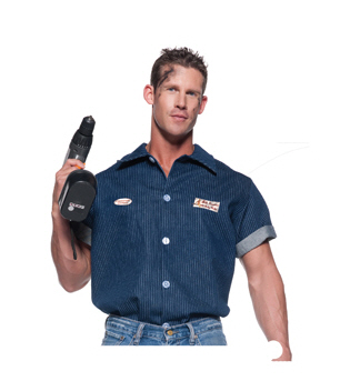 Mechanic Shirt Adult Costume - Click Image to Close