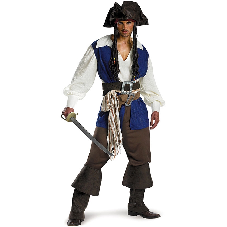 Captain Jack Sparrow Deluxe Adult Costume - Click Image to Close