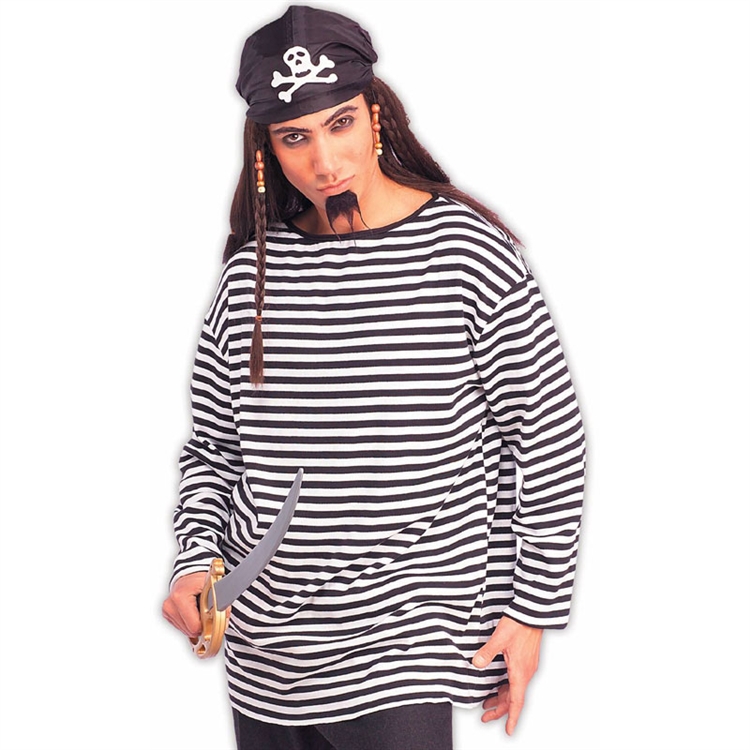 Pirate Striped Costume Shirt - Click Image to Close