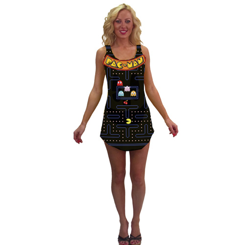 Pac-Man Video Game Tank Dress Adult Costume - Click Image to Close