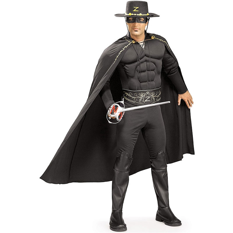 Zorro Muscle Chest Adult Costume - Click Image to Close