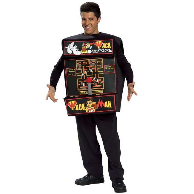 Video Arcade Wack Man Adult Costume - Click Image to Close