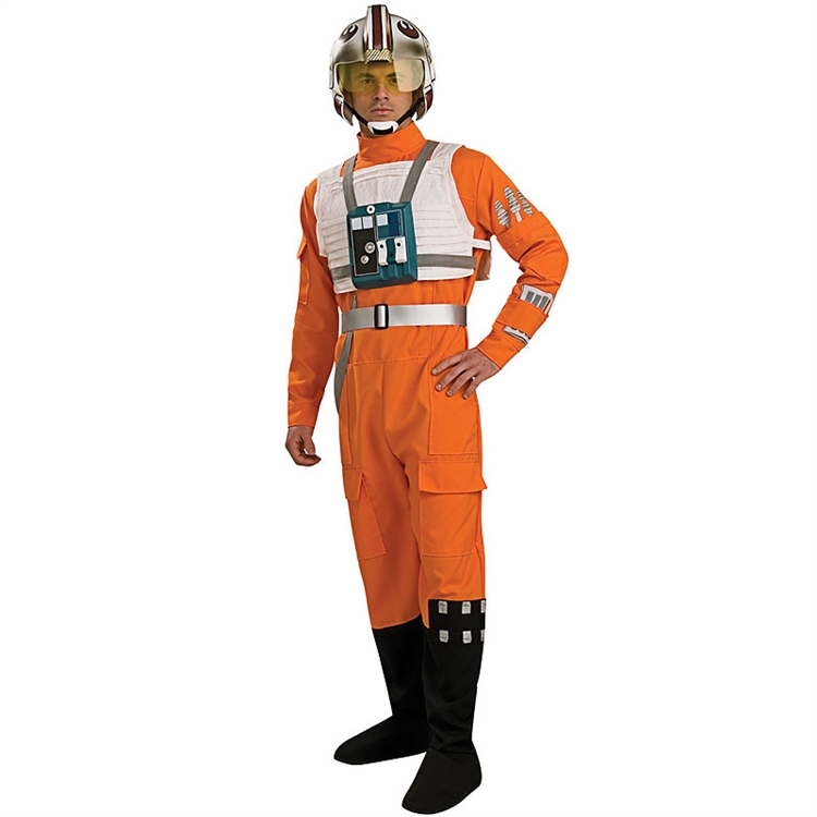 Deluxe Orange Flight Suit Adult Costume - Click Image to Close