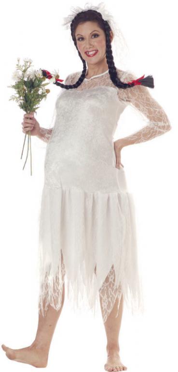 Hillbilly Honeymoon Bride Adult Costume - Click Image to Close