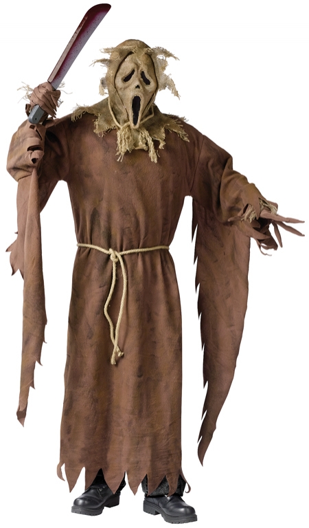 Ghost Face Scarecrow Adult Costume - Click Image to Close