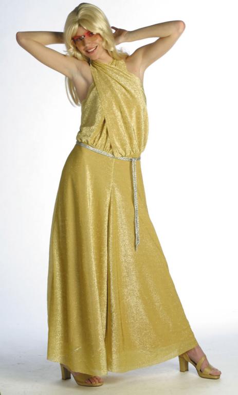 Disco Diva Gold Adult Costume - Click Image to Close