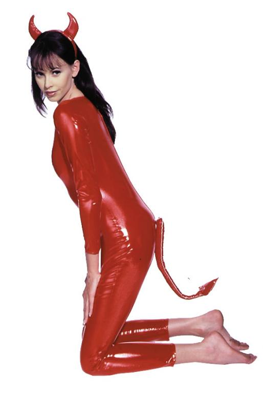 Devil Vinyl Kit Adult Costume - Click Image to Close