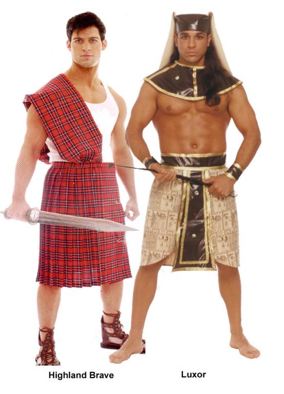 Luxor and Highland Brave Adult Costume - Click Image to Close