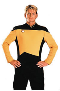 Next Generation Shirt Gold Adult Costume - Click Image to Close