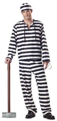 Jailbird Adult Costume - Click Image to Close