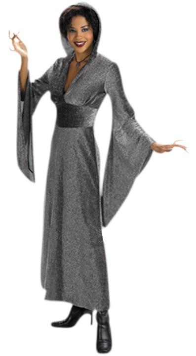 Black Glitter Robe Adult Costume - Click Image to Close