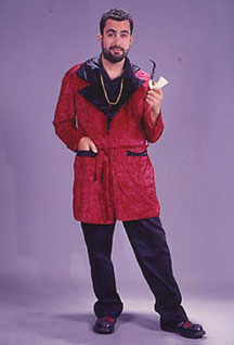 Smoking Robe Velvet Adult Costume - Click Image to Close