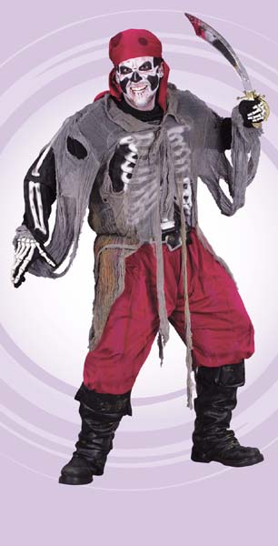 Pirate Gauze Adult Costume - Click Image to Close