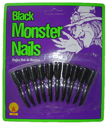 Child Black Witch Nails - Click Image to Close