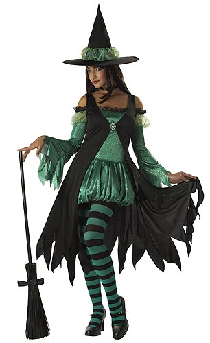 Adult Emerald Witch Costume - Click Image to Close