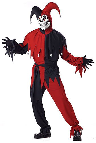 Adult Evil Jester Costume - Click Image to Close