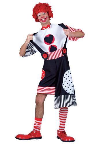 Adult Big Heart Clown Costume