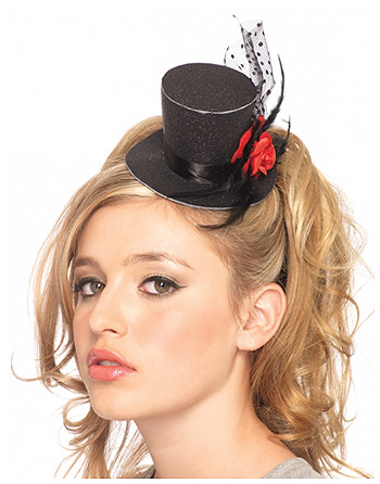 Mini Black Top Hat - Click Image to Close