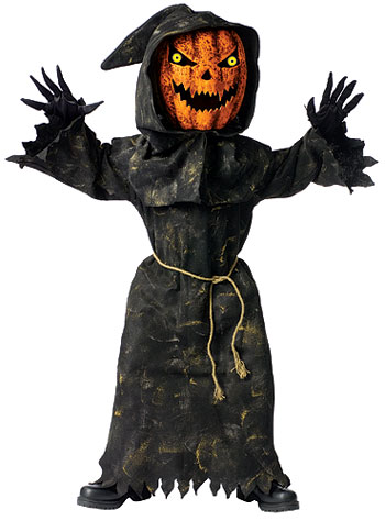 Kids Bobble Eyes Pumpkin Costume - Click Image to Close