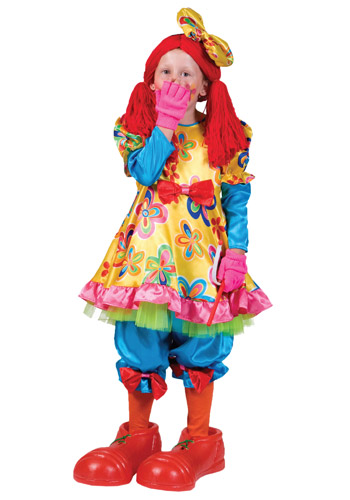 Girls Daisy Clown Costume - Click Image to Close