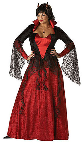 Womens Plus Size Devil Costume - Click Image to Close