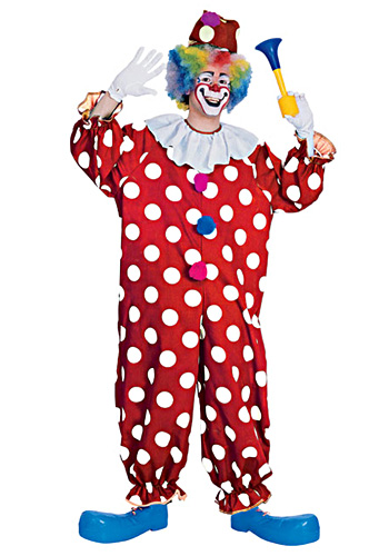 Adult Dotted Clown Costume - Click Image to Close