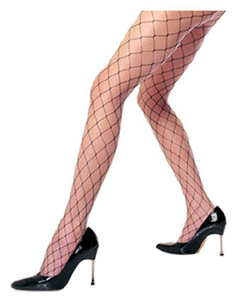 Black Fence Net Pantyhose - Click Image to Close