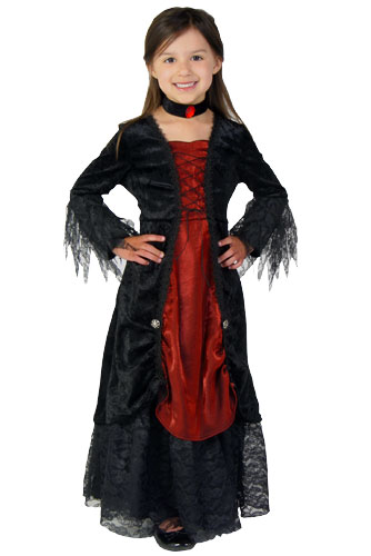 Girls Gothic Vampire Costume - Click Image to Close