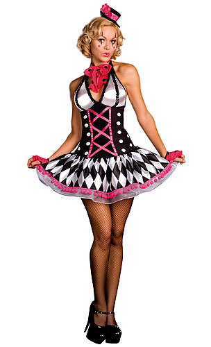 Sexy Harlequin Clown Costume