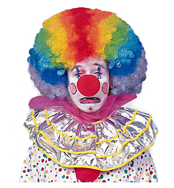 Jumbo Rainbow Clown Wig