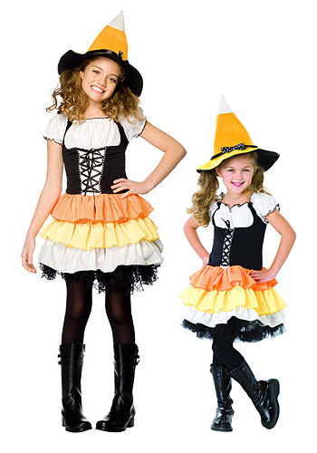 X-Small Kids Candy Corn Witch Costume - Click Image to Close