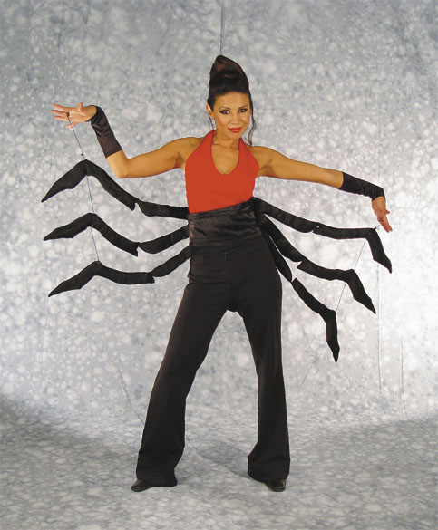 Adult Black Widow-Man Eater Adult Costume - Click Image to Close