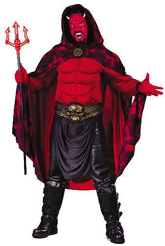 Men's Muscle Chest Devil Costume - Click Image to Close