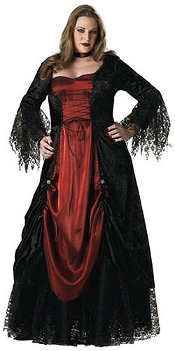 Women's Plus Size Vampire Costume - Click Image to Close