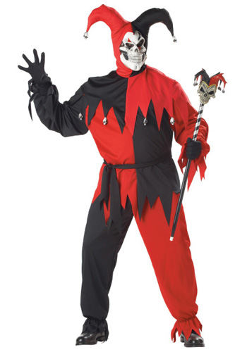Plus Size Evil Jester Costume - Click Image to Close