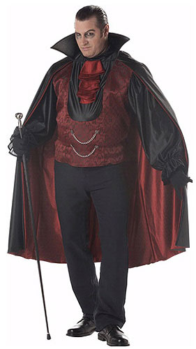 Men's Plus Size Vampire Costume - Click Image to Close