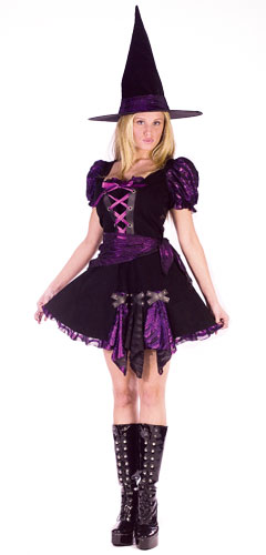 Adult Purple Punk Witch Costume