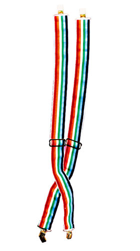 Rainbow Clown Suspenders - Click Image to Close