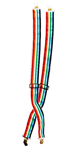 Rainbow Clown Suspenders