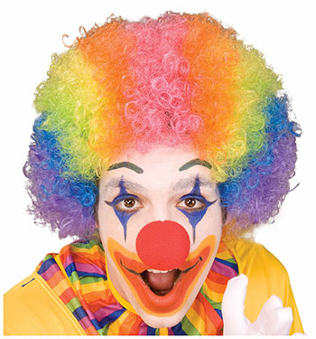 Rainbow Clown Wig - Click Image to Close